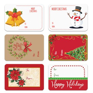 250PCS/1Roll Merry Christmas Sticker Label Santa Claus Sticker for Gifts Christmas Gift tags