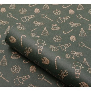 5 Sheets/roll CHRISTMAS Kraft Gift Wrapper Christmas Gift Present Paper Gift paper