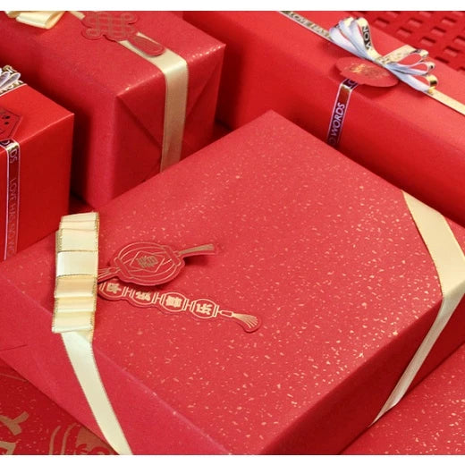 5pcs | Red Chinese Premium Quality Gift Wrapping Paper Pearlescent Red Gift Paper