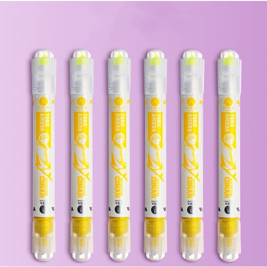 Conan series Color HIGHLIGHTER Cute Refreshing Art Marker Graffiti Highlighter Pen