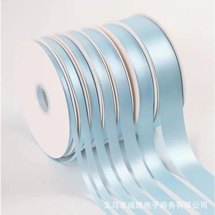 Light Blue 5Yards High Quality Satin Ribbon (0.6cm, 1cm, 2cm, 4cm, 5cm)