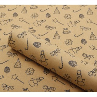 5 Sheets/roll CHRISTMAS Kraft Gift Wrapper Christmas Gift Present Paper Gift paper