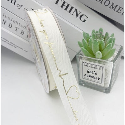 HEARTBEAT 5 yards Grosgrain Satin Ribbons Diy Wedding Christmas Party Decoration