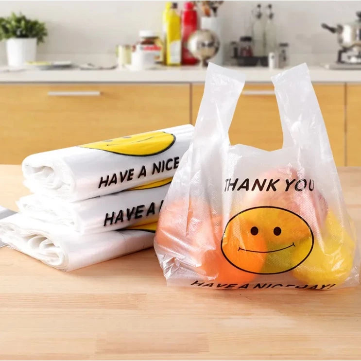 Printed Plastic Bag SMILEY Plastic Bag Sand Multi Bag Transparent