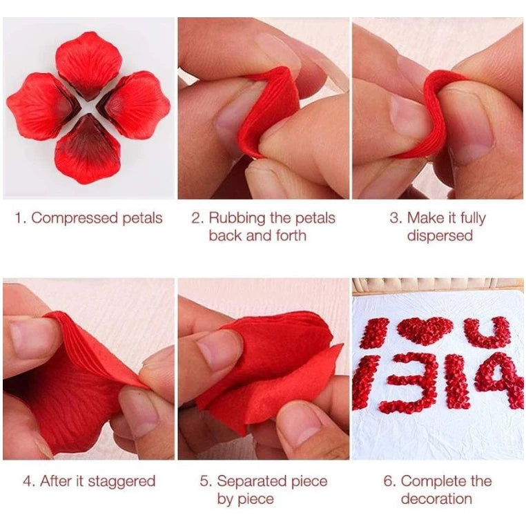 100pcs | Artificial Creative Rose Flower Petals Wedding Valentines Decor