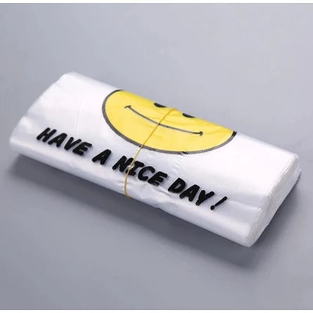 Printed Plastic Bag SMILEY Plastic Bag Sand Multi Bag Transparent