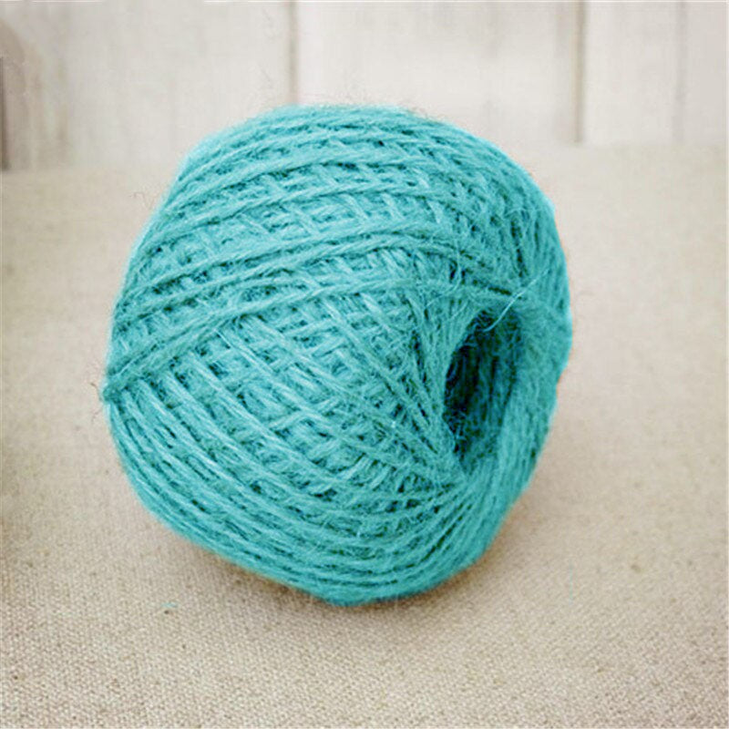 (10 | 30 | 100 meter) Natural Textured Hessian Jute Twine String/Paper Twine/Colored Paper Twine