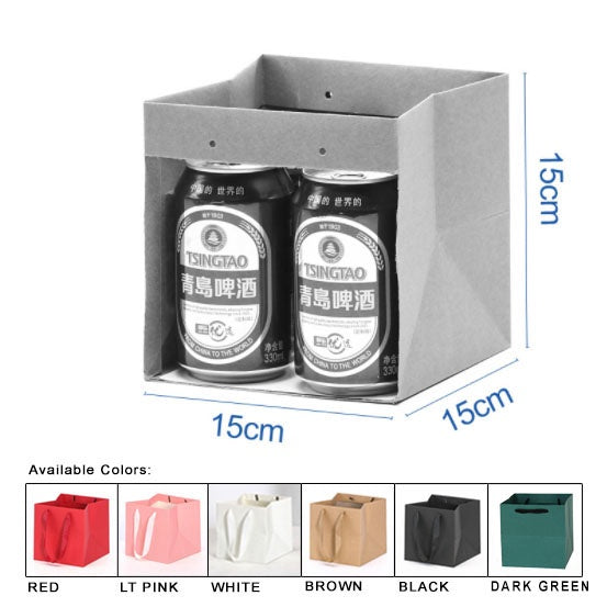 Square Brown/Black cake box Kraft Paper Bag Plain Handbag Gift takeaway Bag Paper bag