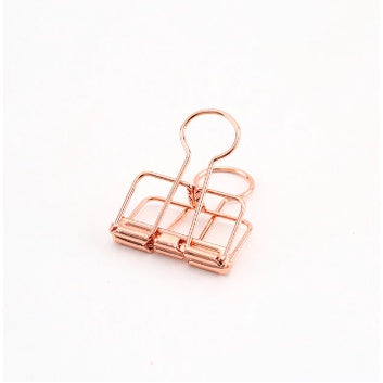 Hollow Metal Colorful Paper Binder Clips Small Medium / clip bill folder