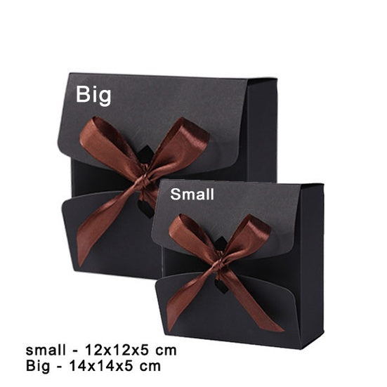 Foldable Gifts Packaging Box Kraft Carton Gift Box Kraft/Black Packaging Box