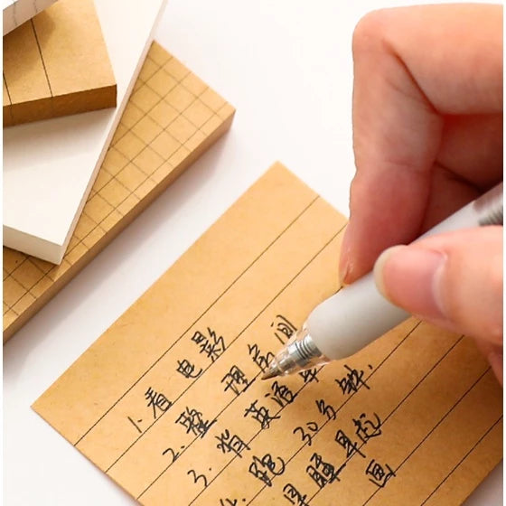 80 SHEETS | Kraft, White Sticky Note Memo Pad Sticky Notes Sticky Memo