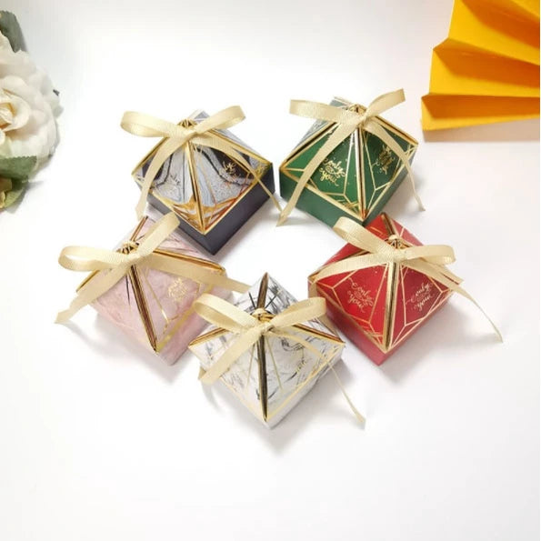 New Gem Tower Bronzing Candy Big Box Cardboard Box Wedding Card Box Gift Box
