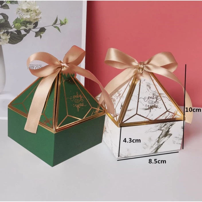 New Gem Tower Bronzing Candy Big Box Cardboard Box Wedding Card Box Gift Box