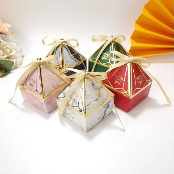 New Gem Tower Bronzing Candy Big Box Cardboard Box Wedding Card Box Gift Box