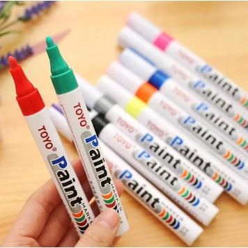 100% Original TOYO | TEN Colors Original Motorcycle Waterproof Rubber Permanent Paint Marker