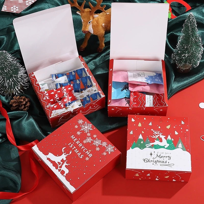 Christmas Design Paper Box Gift Treat Boxes packing gift dried fruit paper box