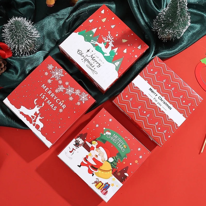 Christmas Design Paper Box Gift Treat Boxes packing gift dried fruit paper box