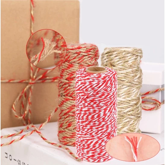 New Twine String Rope Cotton Cords Gift Packing Rope and Mixed Color Braided Hemp Rope