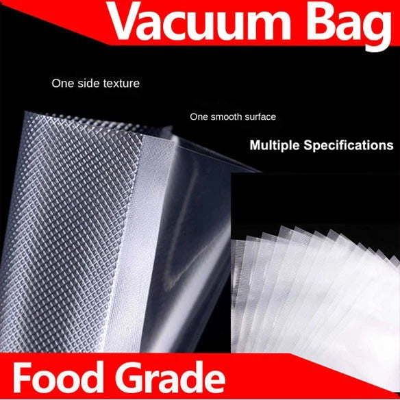 (100PCS) Clear Embossed Kitchen Food Vacuum Bag Storage Bags For Vacuum Sealer Vacuum Packaging