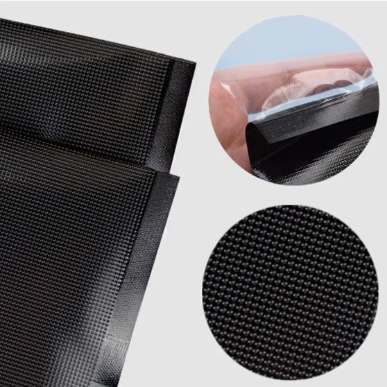 100pcs Black Smooth Based Nylon PE Vacuum Bag Clear and Black Vacuum Pouch Nylon for Food
