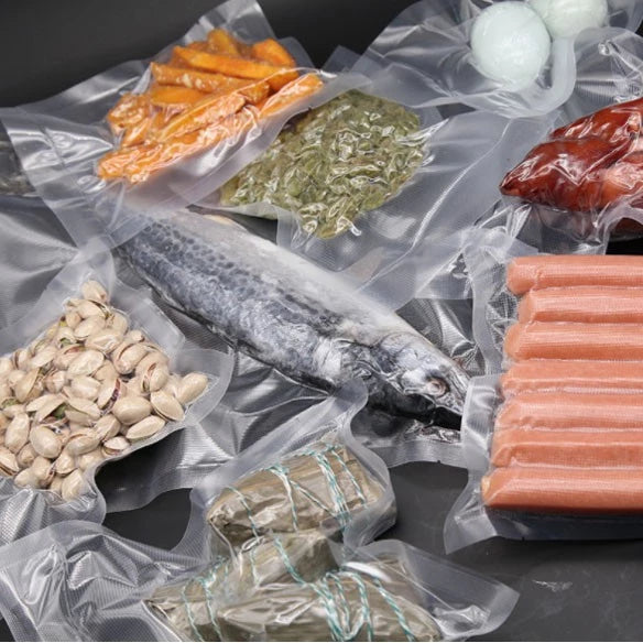 (100PCS) Clear Embossed Kitchen Food Vacuum Bag Storage Bags For Vacuum Sealer Vacuum Packaging