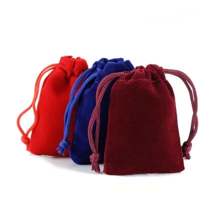 (1pc/pack) Drawstring Velvet Bags Jewelry Packaging Bag Wedding Pouches & Gift Bag