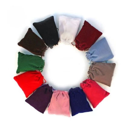 (1pc/pack) Drawstring Velvet Bags Jewelry Packaging Bag Wedding Pouches & Gift Bag