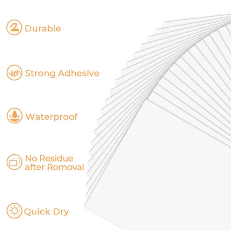 Vinyl WATERPROOF A4 Sticker Size (Glossy / Matte / Transparent) 20 sheets/pack