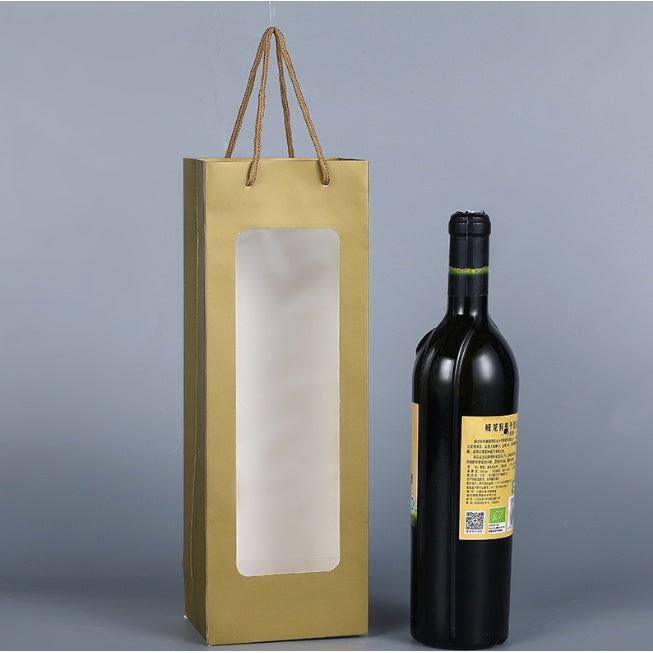Premium Quality Wine Paper Bag giveaways paper bag Kraft material wine paper bag