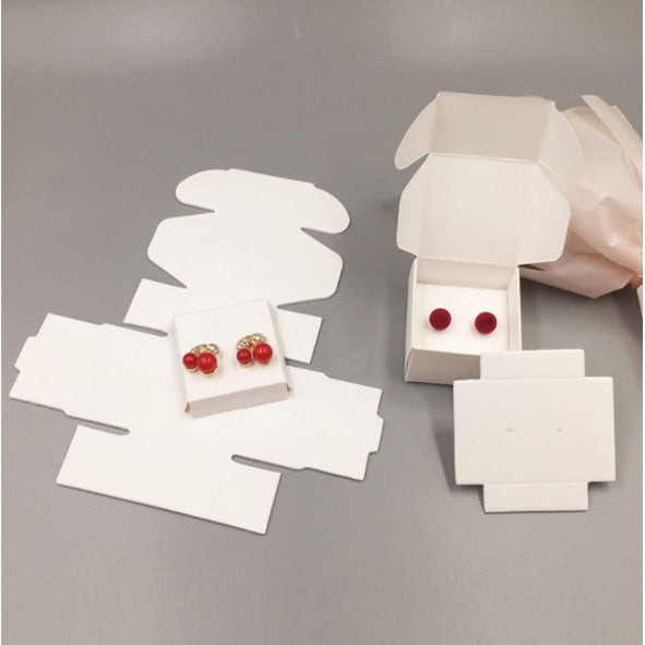 (10pcs) Paper Jewelry Box Kraft Paper Earrings Packaging Box