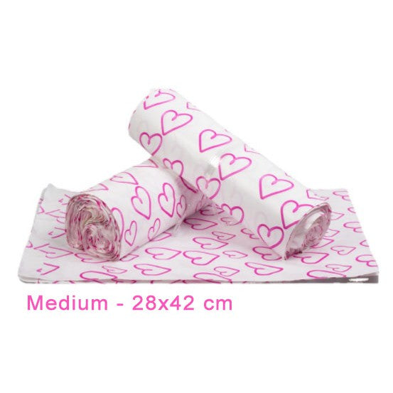 (100pcs) HEART PRINT Courier Pouch/ Poly mailer pouch/ Self Adhesive Mailer Pouch Plastic Packaging