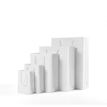 1 Pc (WHITE) Gift Bag with Handles Craft Package Paper Gift Box Jewelry Birthday Packing Bags