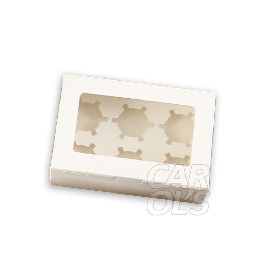Cupcake/Muffin/Pastry WHITE/BROWN Box NO HANDLE/ WITH INNER Packaging case(2, 4, 6, 12 holes)