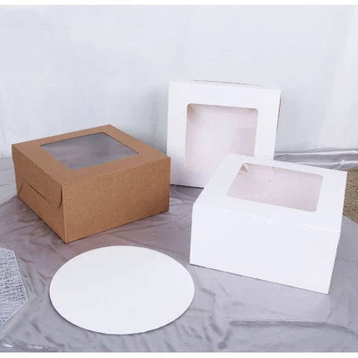 10x10x5 inch | 5pcs | window cake box baking cake packaging packaging box