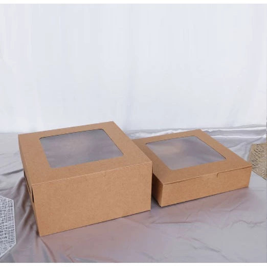 10x10x5 inch | 5pcs | window cake box baking cake packaging packaging box