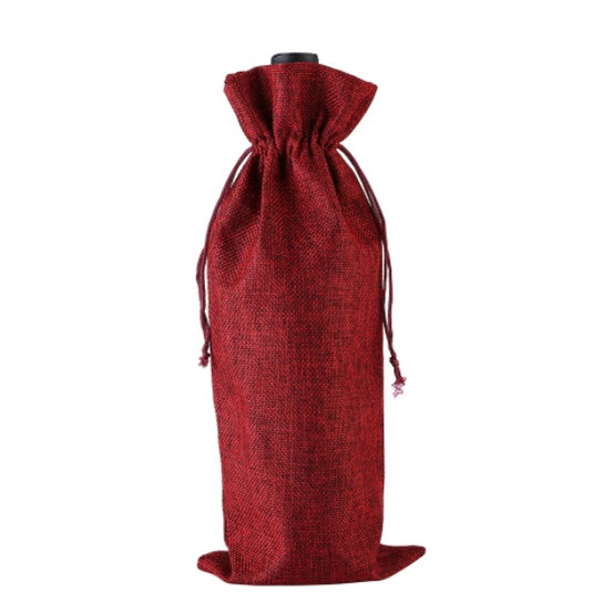 1pc Wine Jute Bag Jute Burlap organizer/bag for wine, bottles, water bottle/tumbler