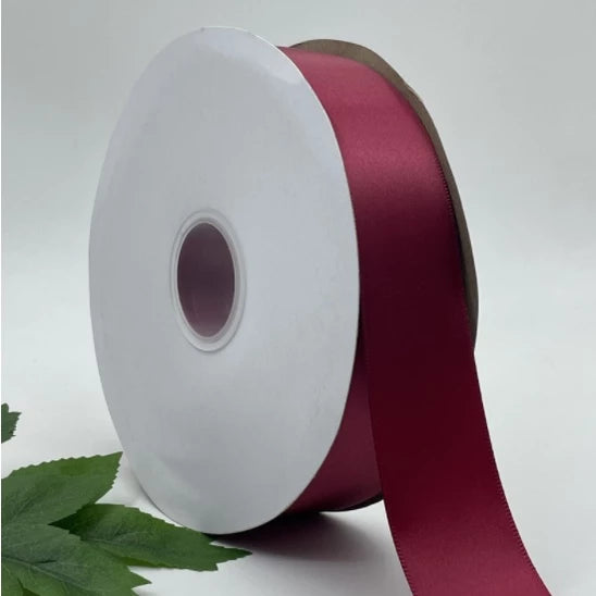 Wine Red 5 Yards High Quality Satin Ribbon High Quality ribbon (0.6, 1, 2, 2.5, 4, 5 cm)