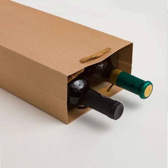 Premium Quality Wine Paper Bag giveaways paper bag Kraft material wine paper bag