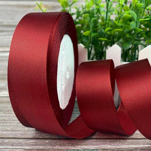 (25 yards/roll) 2.5cm Satin Ribbon Wholesale Gift Packing Christmas decoration Ribbons roll fabric