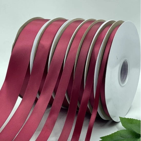 Wine Red 5 Yards High Quality Satin Ribbon High Quality ribbon (0.6, 1, 2, 2.5, 4, 5 cm)
