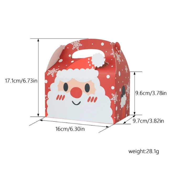 3D Christmas Cardboard Hand Gift Portable Gift Box/ Pastry Box Gift Box