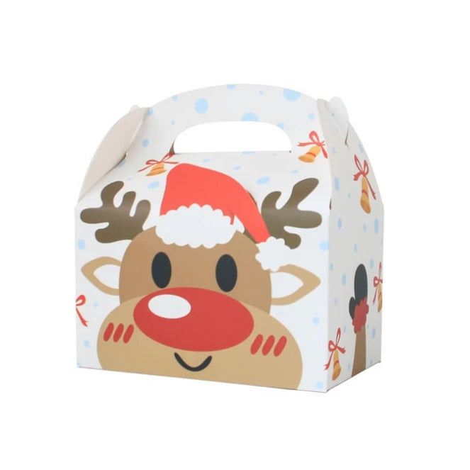 3D Christmas Cardboard Hand Gift Portable Gift Box/ Pastry Box Gift Box