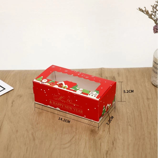 Christmas Egg yolk Cake Box Packaging S/M/L cupcakes boxes pastry gift boxes
