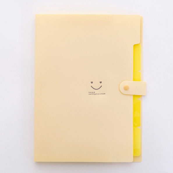 5-Pocket Plastic Expanding File Folders Fine A4-Paper Expanding File Folder