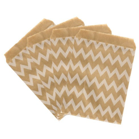 (10pcs/pack) Kraft Paper Bag Candy Biscuit Popcorn Bag Brown White Wave Dot Packing Wrapping